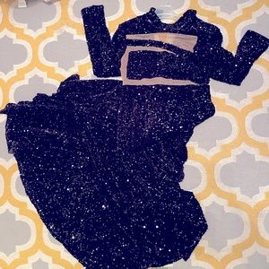 Size XL fully beaded black sequin gown with train